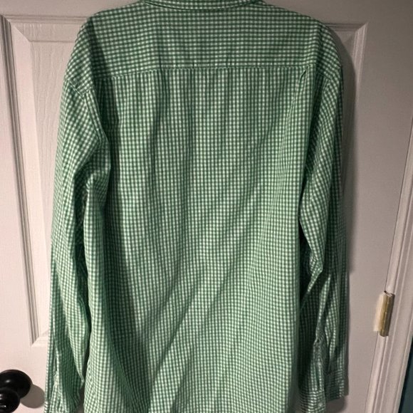 Men's Green Check Button Down Shirt - XL - Picture 3 of 3